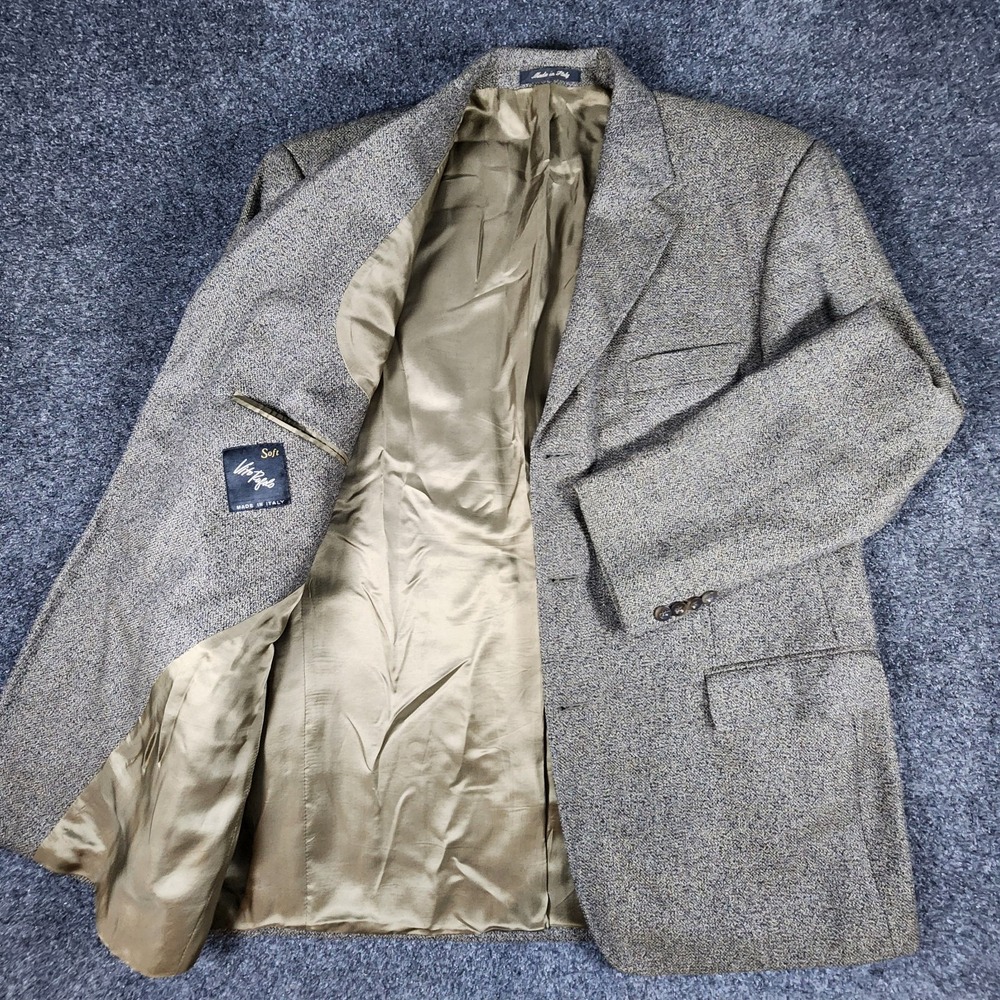 Vito Rufolo Blazer Mens 48R Tan Silk Wool Italian Sport Coat 3 Button Soft